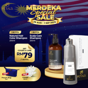 [MERDEKA SALE] Set Cover & Care - Burgandy 1 botol + Scalp Shampoo 1 botol